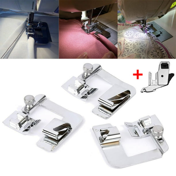 1/5pcs Sewing Metal Zipper Presser Foot for Snap-on Sewing Machine Silver Acc